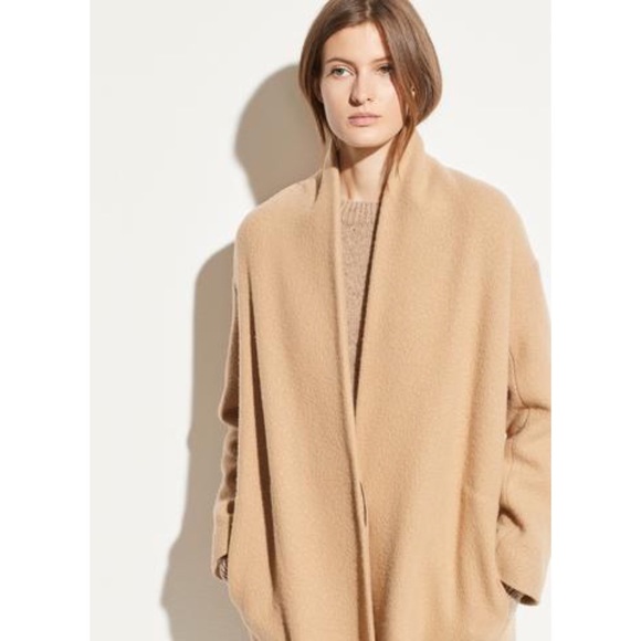 Vince oversize collarless wool coat in Lim… - Picture 2 of 14